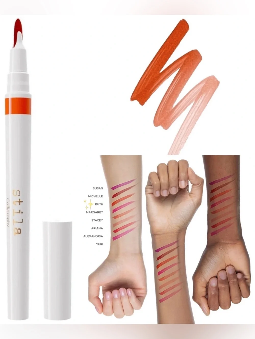 Stila CALLIGRAPHY LIP STAIN (Ruth) NIB .67 ml / .022 fl oz